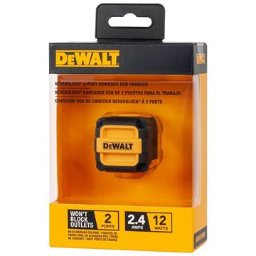 DeWALT - NeverBlock 2-Port Worksite USB Charger