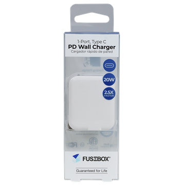 Fusebox - USB Wall PD Charger, 1 Port, 20W